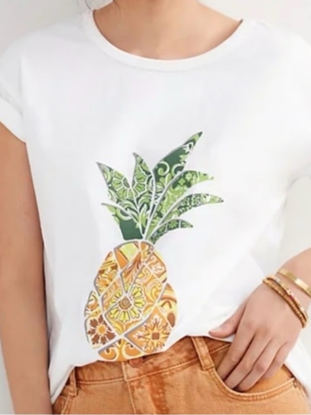 Farm Rio for Anthropologie Pineapple Tee